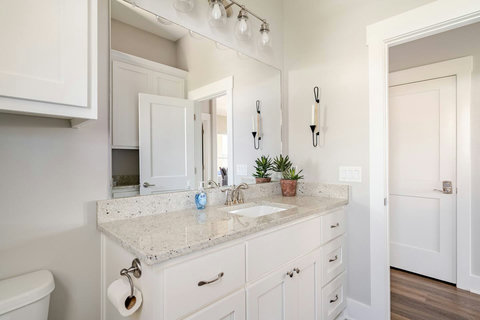 Hall bath vanity