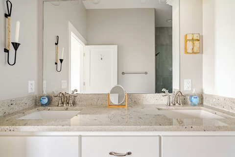 Granite double vanity