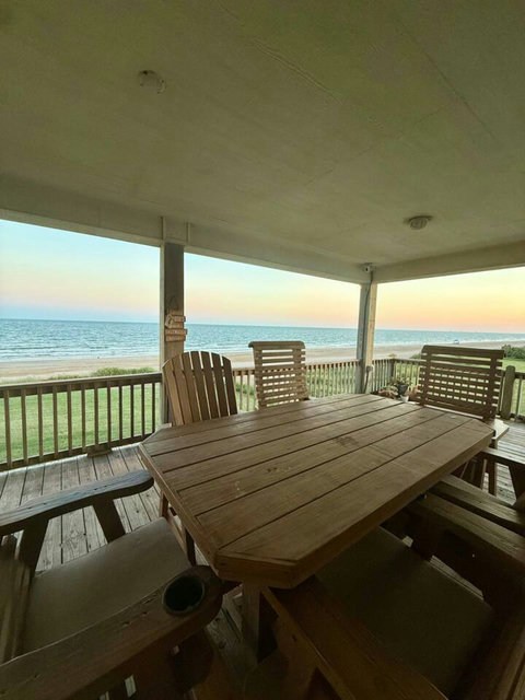 Dinner on the deck as the sun goes down