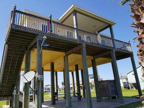 Covered patio from below