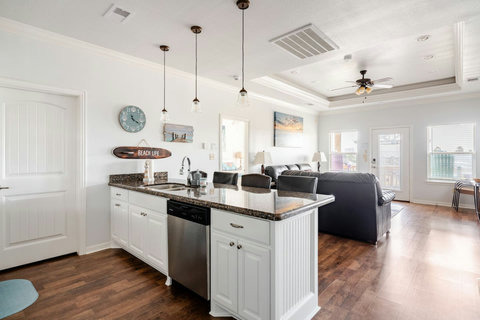 Kitchen open to the living room