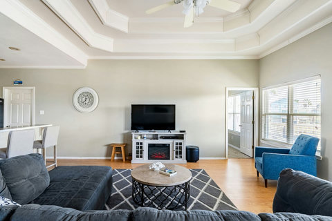 Electric fireplace and smart TV