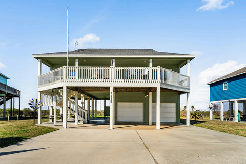 Covered deck and drive-up parking