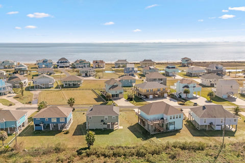Aerial view toward the Gulf