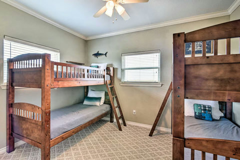 Bunk room with two sets of bunks
