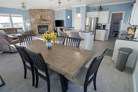 Dining table with seating for the whole group