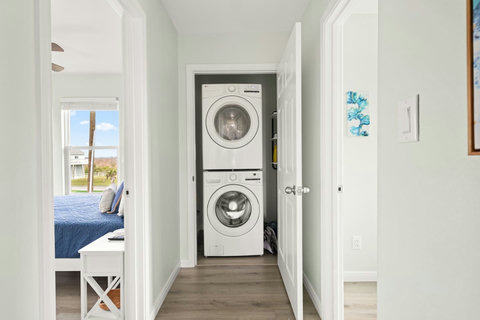 Stacked washer and dryer