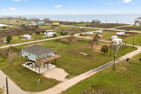Aerial view toward the Gulf