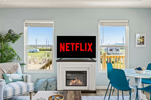 Electric fireplace and smart TV
