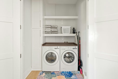 Laundry with a front-load washer and dryer