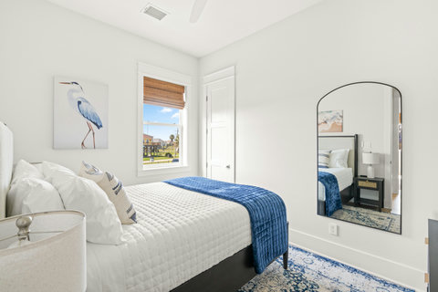 Second king bedroom with a full-length mirror