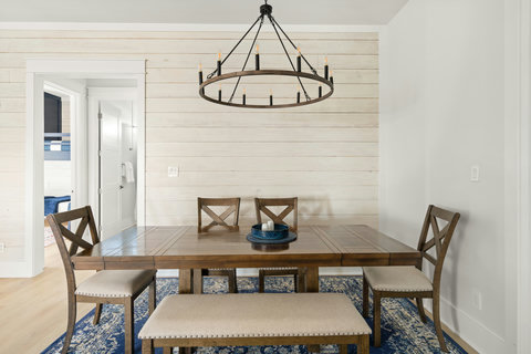 Farmhouse dining table and bench