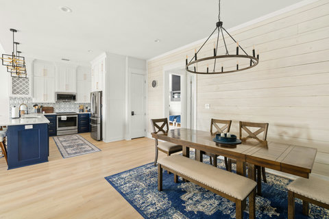 Dining table and bench for family meals