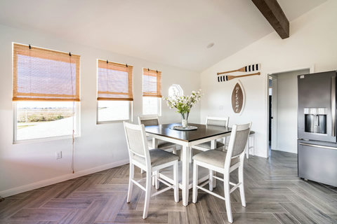 Dining table by the windows