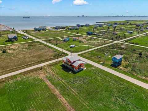 Aerial view toward the bay