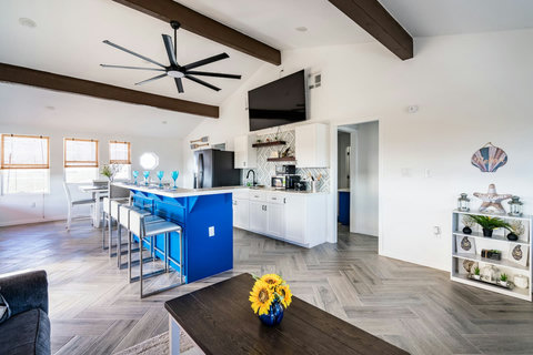 Kitchen island with seating for four