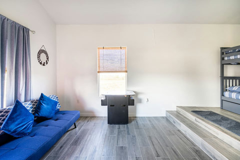 Futon and arcade table