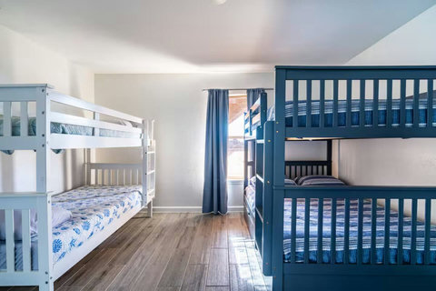 Bunk room with two bunk beds, great for kids