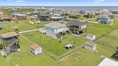 Aerial view toward the Gulf
