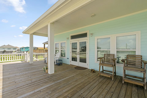 French doors open right onto the deck