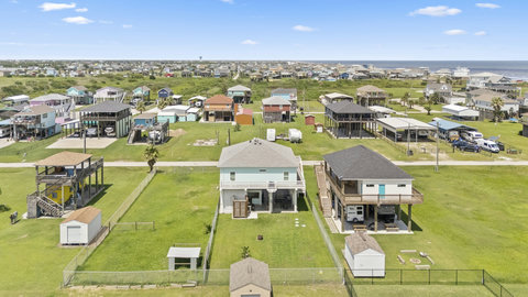 The neighborhood and the water beyond