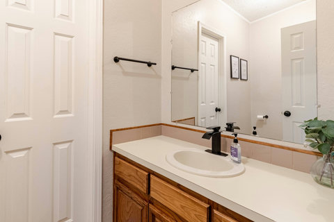 Hall bath vanity