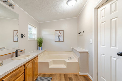 Soaking tub in the primary bath