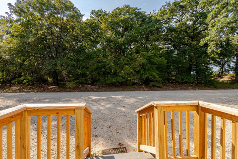 Front steps and parking