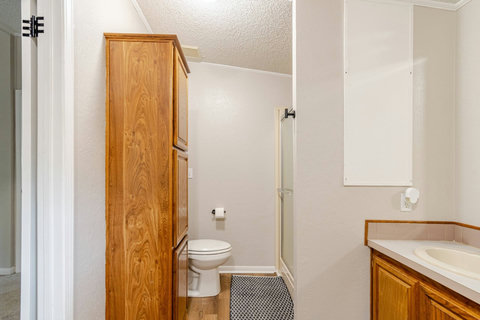 Hall bath with a walk-in shower