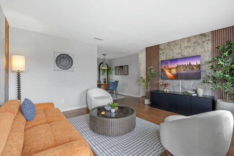 Sofa and swivel chairs for movie night