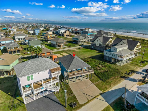 Aerial view toward the Gulf