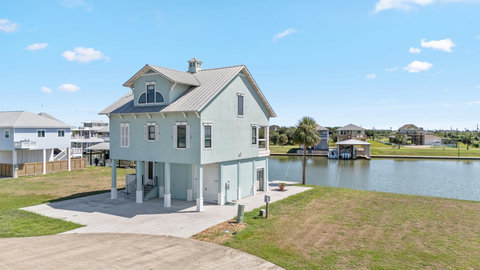Waterfront home on the canal