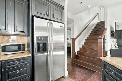 Stairs up to the third floor
