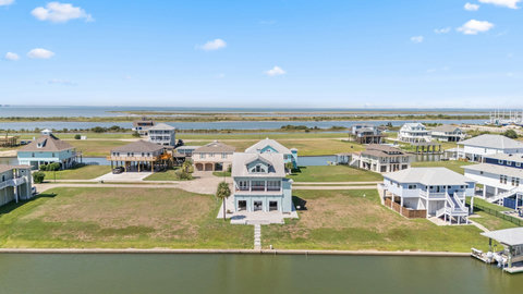Waterfront neighborhood from above