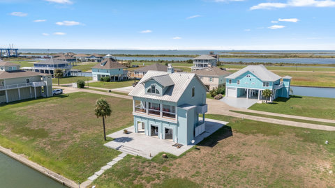 Aerial view toward the bay