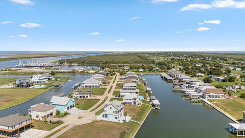 Aerial view of the canals