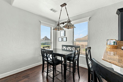 Dining table by the windows