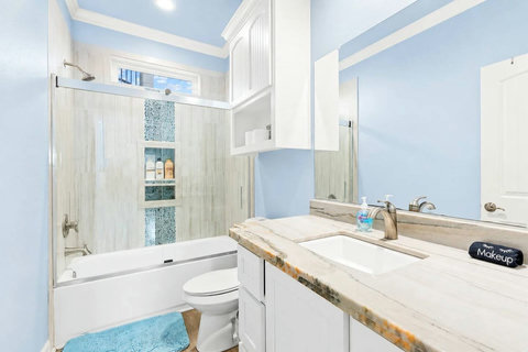 Hall bath vanity