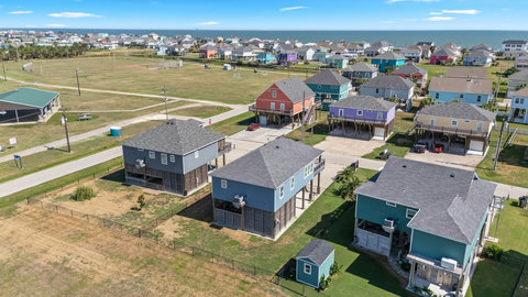 Aerial view toward the Gulf