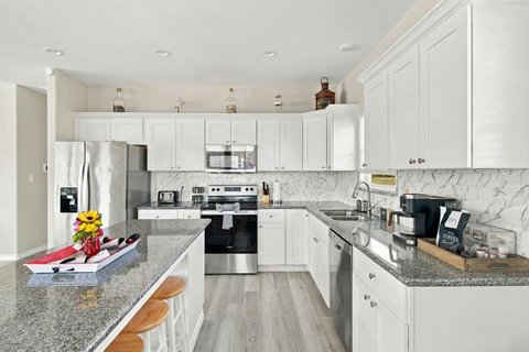 Coffee station and granite counters