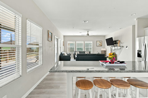 Breakfast bar seating for five