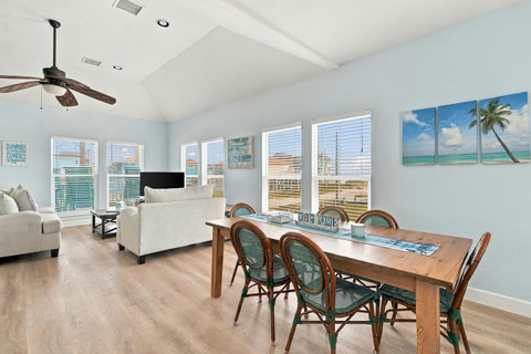 Dining table by the windows
