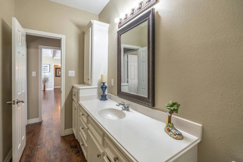 Hall bath vanity