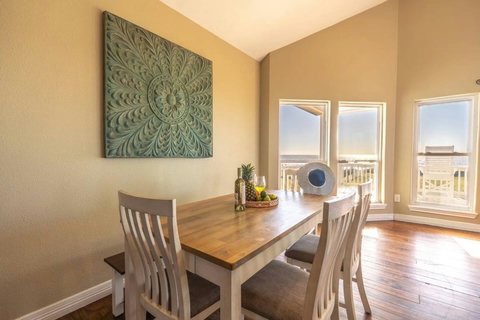 Dining table by the windows
