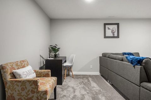Dedicated work and study area in Basement
