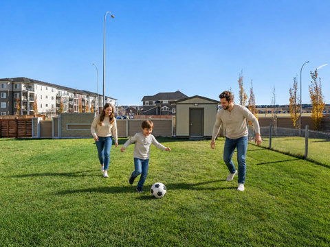 Perfect backyard for outdoor games and family fun