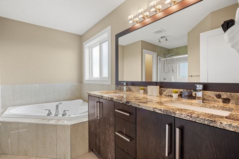 Luxurious & large master bathroom, rain shower, soaker tub, double sink