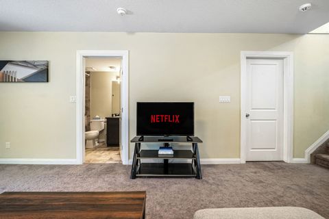 Basement Living Room Equiped with games and pull out bed