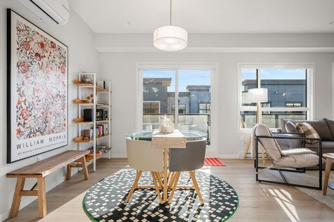 Dining area with access to a small library.