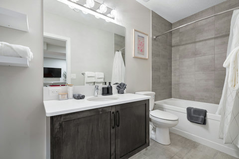 Spa-like ensuite with elegant finishes and contemporary design